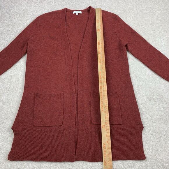 Madewell Cozy Cardigan Sweater Merino Alpaca Wool Pockets Red Womens Small - Picture 14 of 15